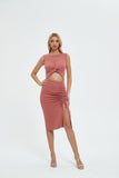 OT-7311874  Aria dress-Rose red