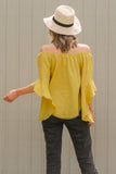 SL -1901177 Suzie Top -Mustard